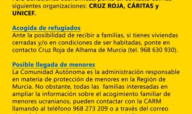 Información para aquellas personas que quieran hacer donaciones en relación a la guerra de Ucrania