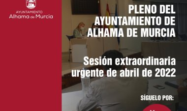 Convocatoria de Pleno: sesión extraordinaria urgente » martes 5 de abril de 2022.