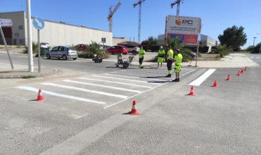 Continúan los trabajos de mejora en el Parque Industrial de Alhama