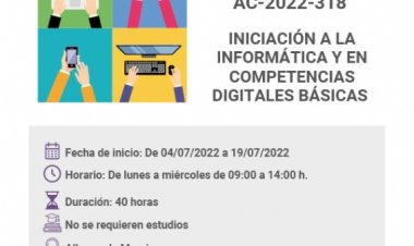 Curso de Iniciación a la informática y competencias digitales básicas