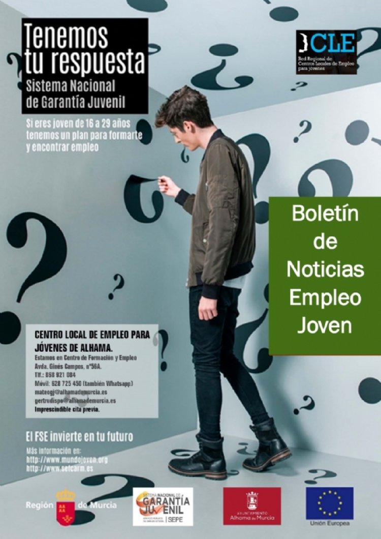 Boletín semanal del centro de empleo para jóvenes (08-08-2022)