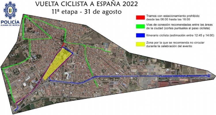 Alhama de Murcia acoge este miércoles la salida de la 11ª etapa de LaVuelta