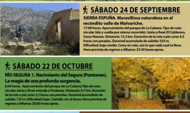 Visita la naturaleza de la Región con las rutas del Sendalhama 2022