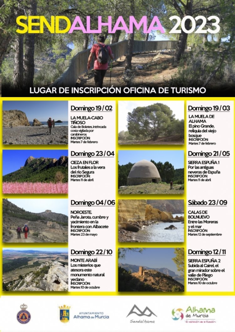 Sendalhama 2023 propone ocho recorridos por espacios naturales emblemáticos de la Región