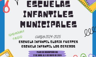 Abierto el plazo de matrícula 2024/25 para las escuelas infantiles municipales