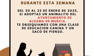Campaña de adopción de animales en Alhama de Murcia