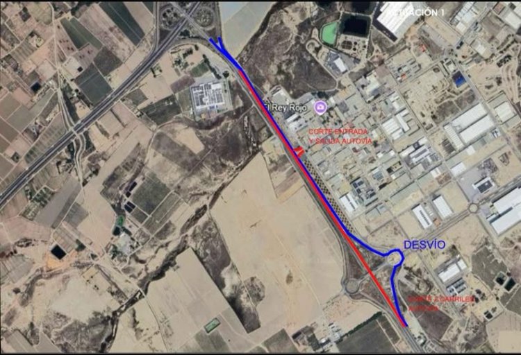 ALHAMA: Aviso importante: corte temporal en la autovía RM-2 por obras 26/01/2025