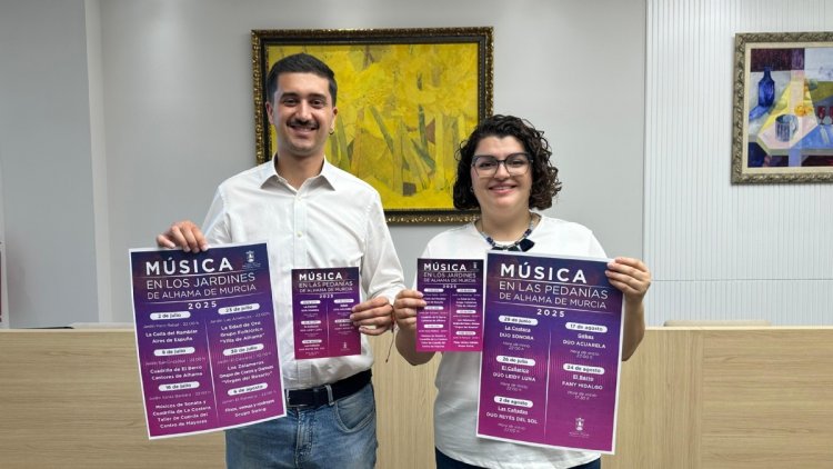 La música vuelve a sonar en los jardines y pedanías de Alhama este verano 2025