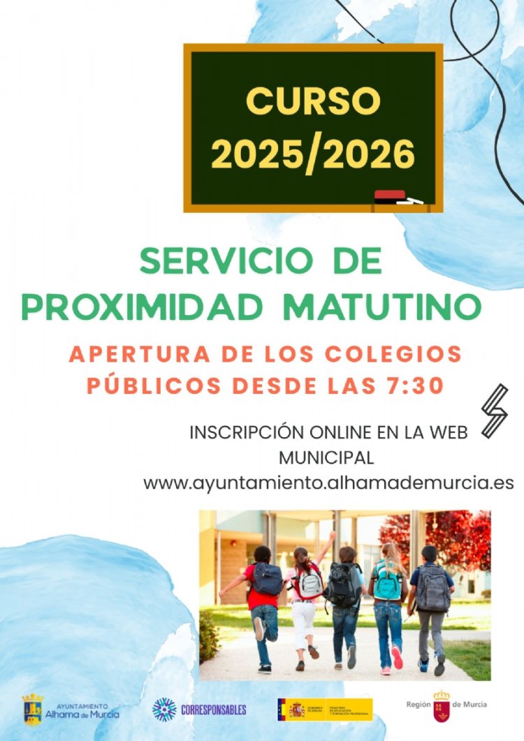 Información sobre el Servicio Municipal de Proximidad Matutino para el curso 2025- 2026